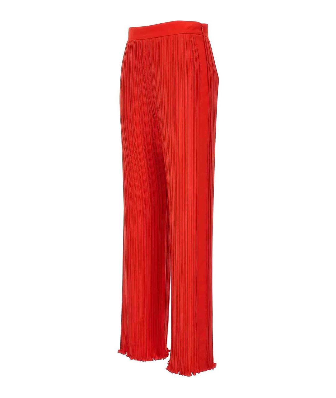 LANVIN Красные полиэстеровые прямые брюки, фото 3