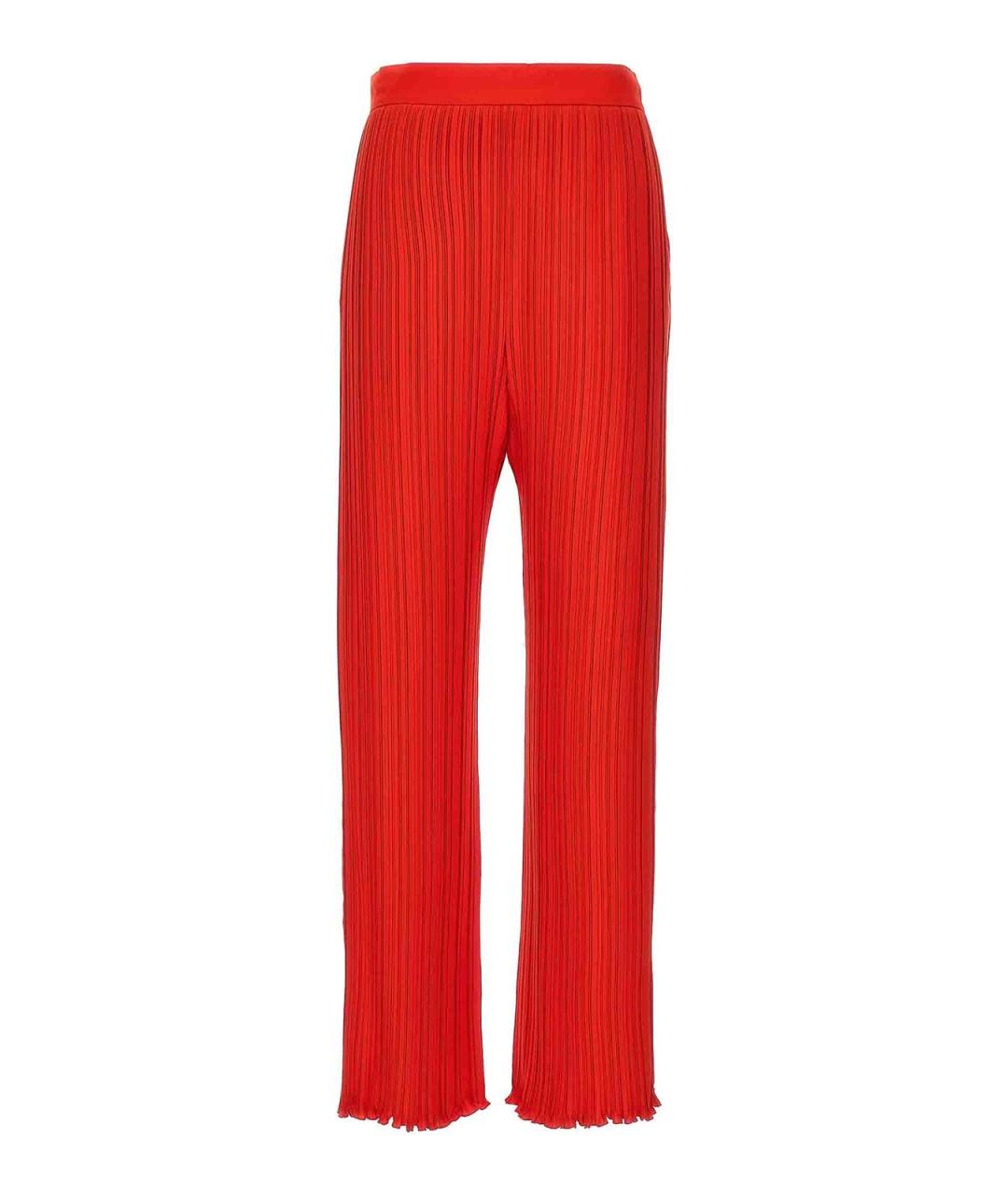 LANVIN Красные полиэстеровые прямые брюки, фото 1