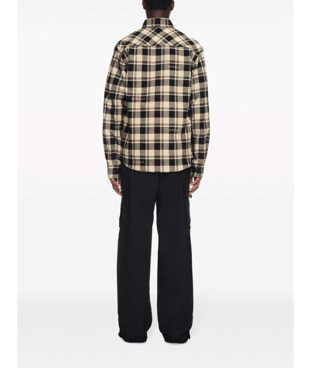 OFF-WHITE Черная хлопковая классическая рубашка, фото 4