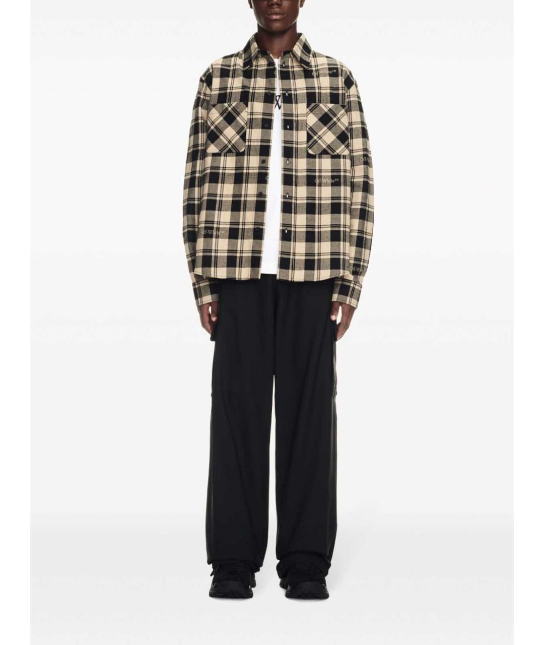 OFF-WHITE Черная хлопковая классическая рубашка, фото 2