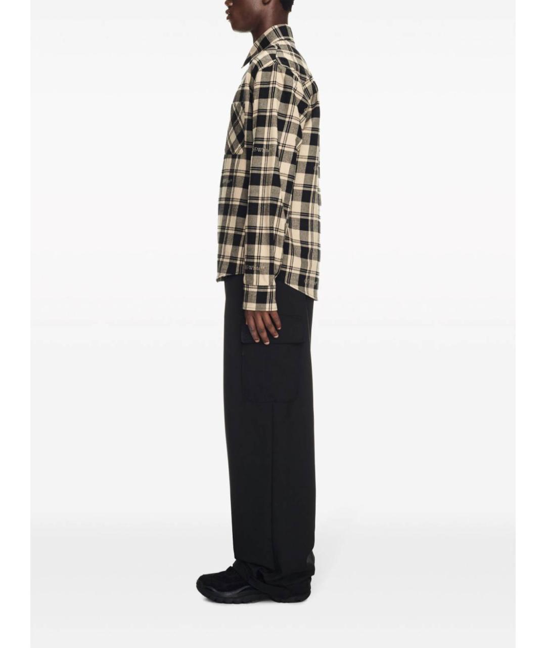 OFF-WHITE Черная хлопковая классическая рубашка, фото 5
