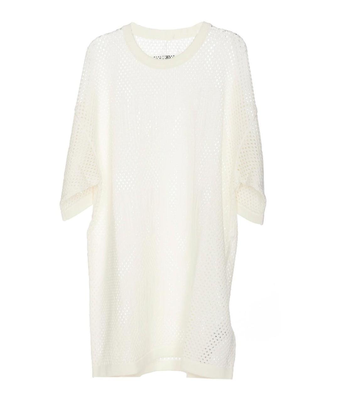 MM6 MAISON MARGIELA Белый хлопковый джемпер / свитер, фото 1