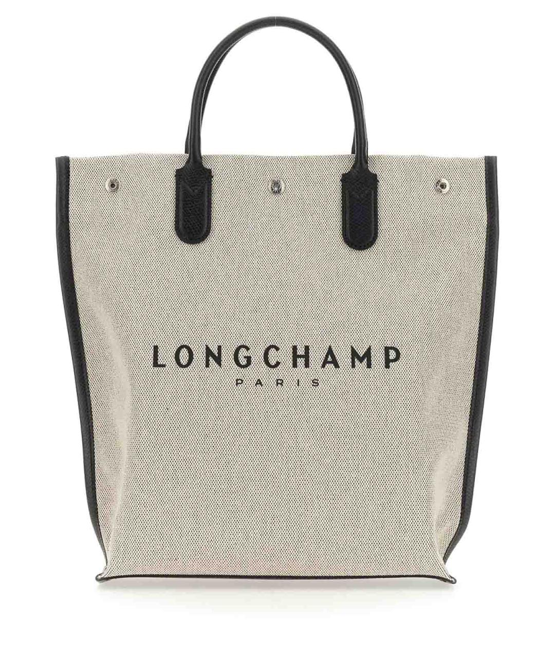 LONGCHAMP Серая хлопковая сумка тоут, фото 2