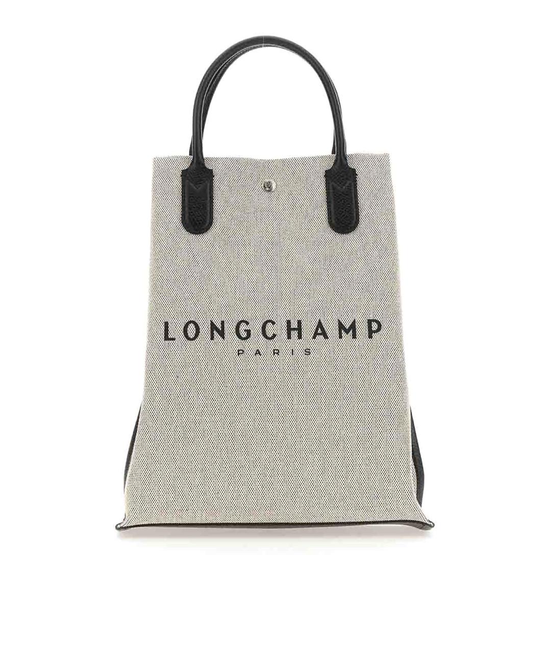 LONGCHAMP Серая хлопковая сумка тоут, фото 1