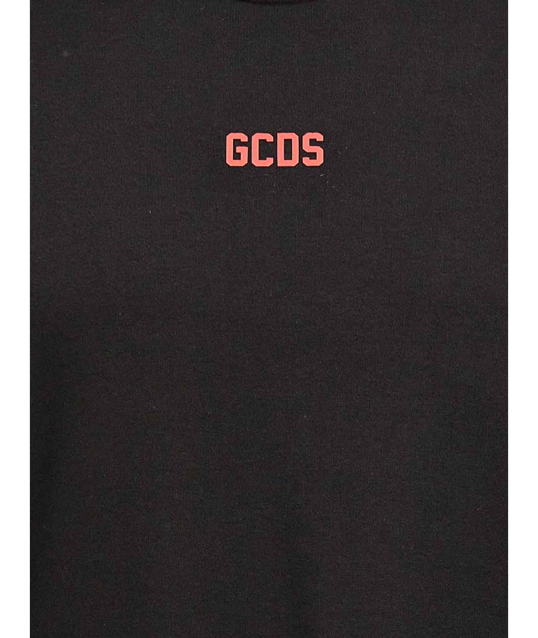 GCDS Черная хлопковая футболка, фото 4