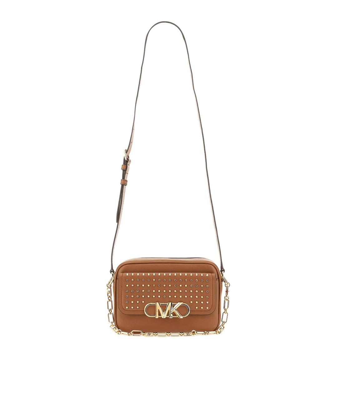 MICHAEL MICHAEL KORS Коричневая кожаная сумка через плечо, фото 1