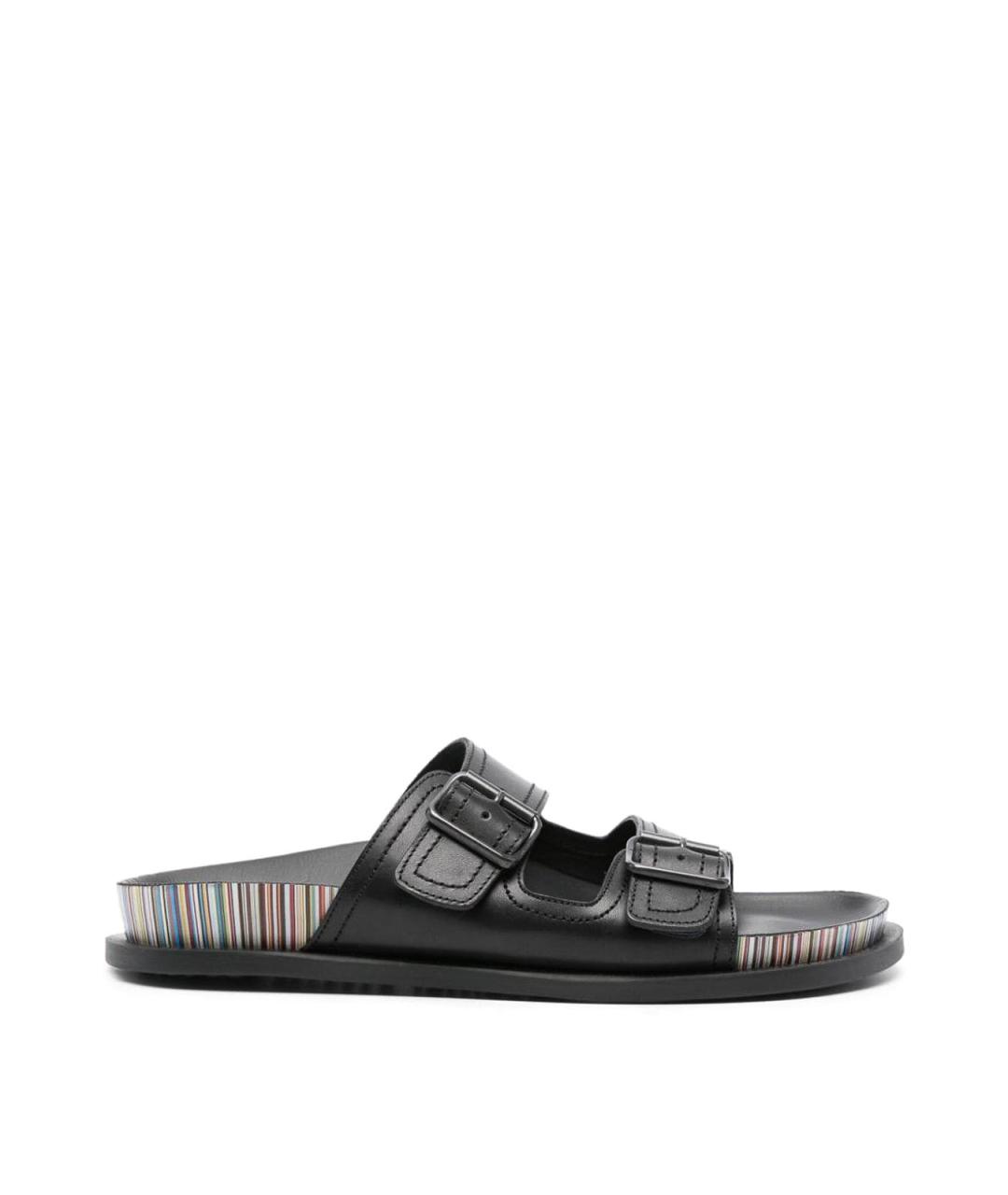PAUL SMITH Черные кожаные сандалии, фото 1