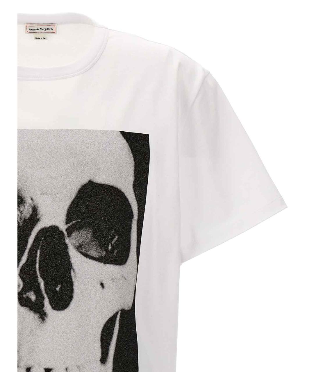 ALEXANDER MCQUEEN Белая хлопковая футболка, фото 3