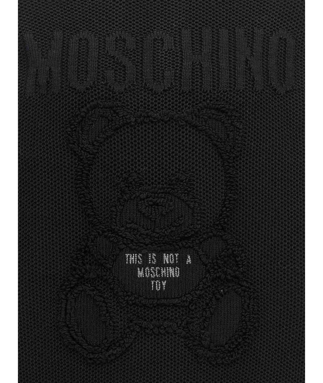 MOSCHINO Черный хлопковый джемпер / свитер, фото 4