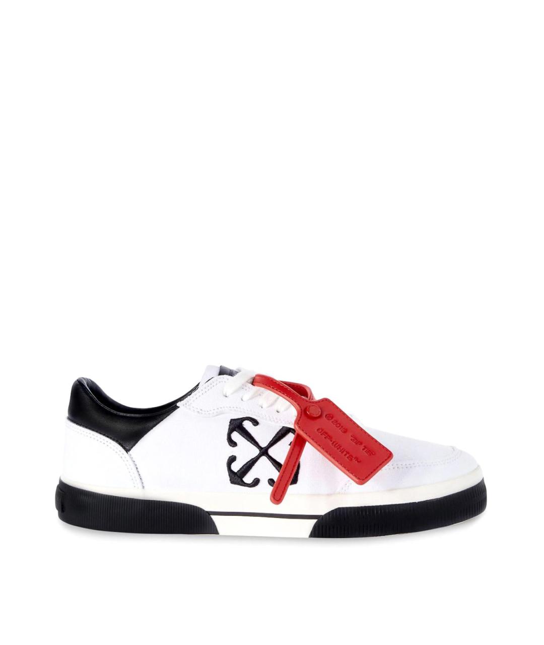 OFF-WHITE Белые текстильные низкие кроссовки / кеды, фото 1