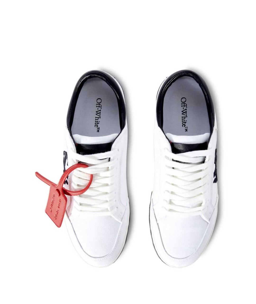 OFF-WHITE Белые текстильные низкие кроссовки / кеды, фото 5