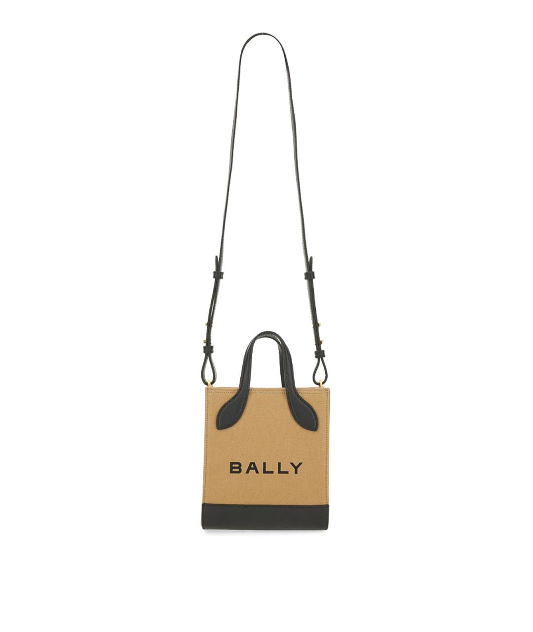 BALLY Бежевая тканевая сумка тоут, фото 2