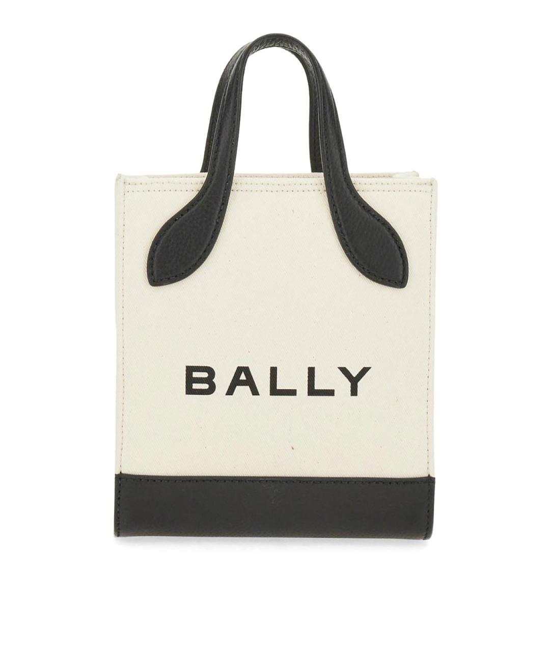 BALLY Белая тканевая сумка тоут, фото 1