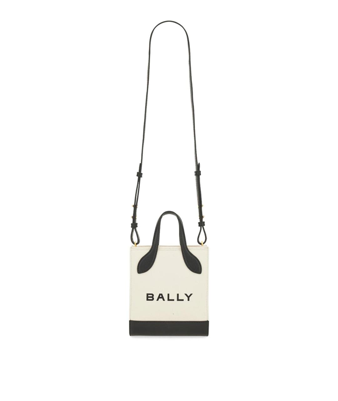 BALLY Белая тканевая сумка тоут, фото 2