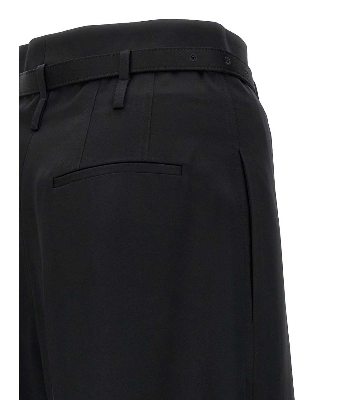 JIL SANDER Черные вискозные прямые брюки, фото 4