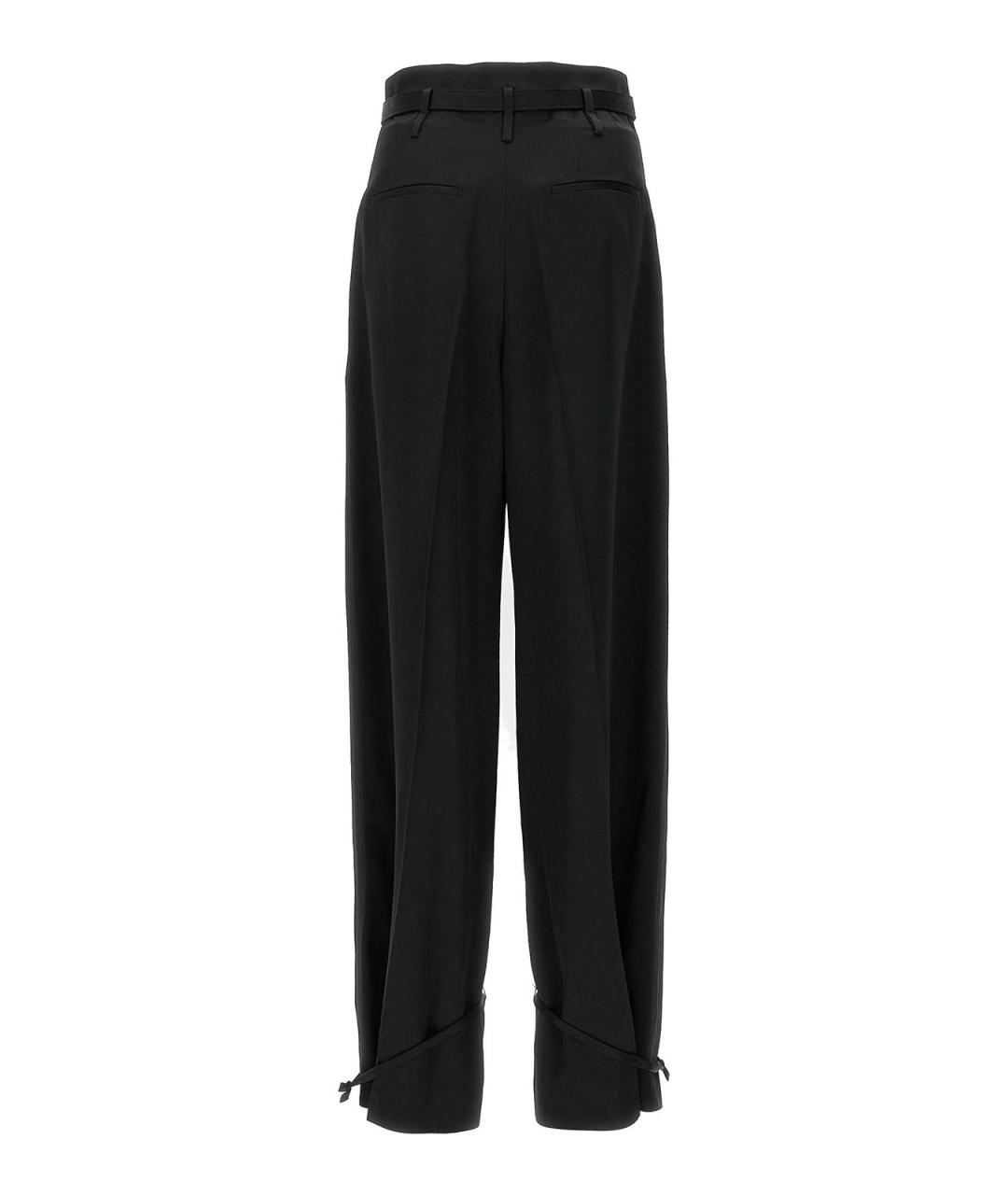 JIL SANDER Черные вискозные прямые брюки, фото 2