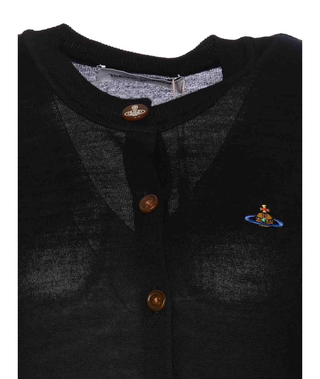 VIVIENNE WESTWOOD Черный шерстяной кардиган, фото 4