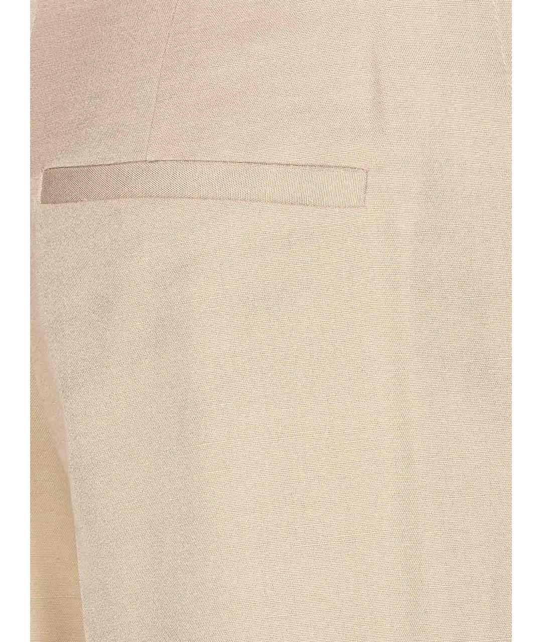 STELLA MCCARTNEY Бежевые вискозные брюки широкие, фото 3
