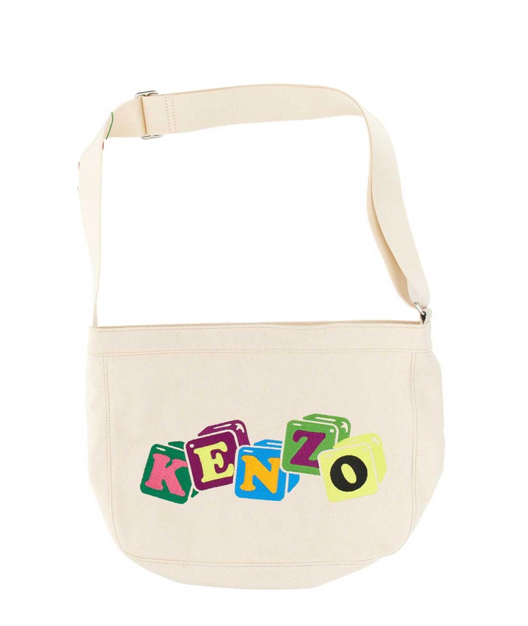 KENZO Розовая хлопковая сумка через плечо, фото 2
