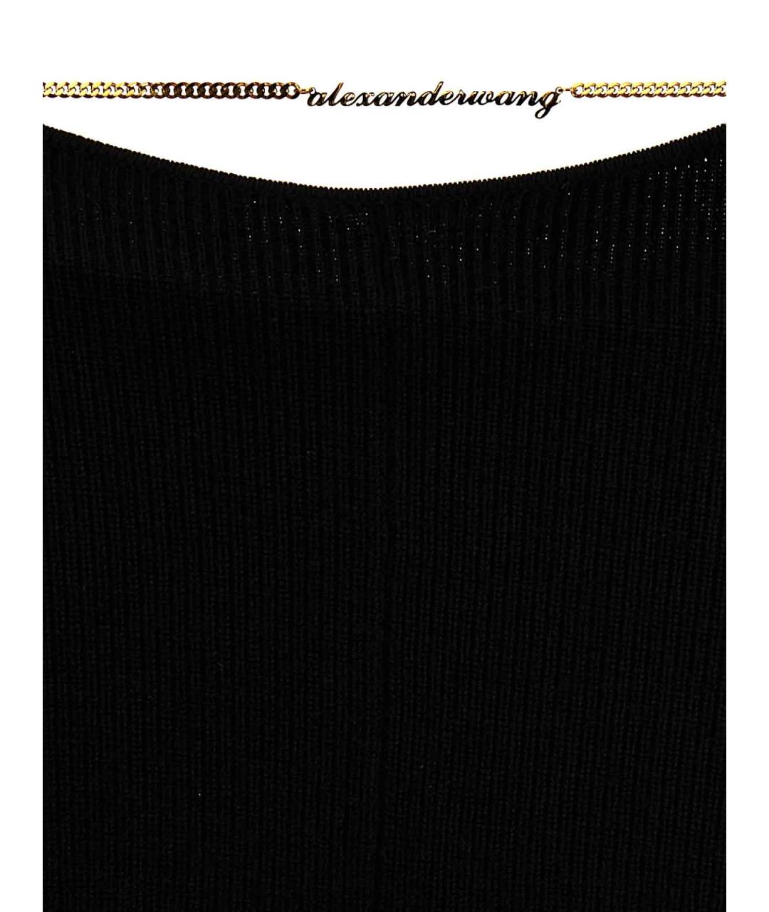 ALEXANDER WANG Черные шерстяные брюки узкие, фото 4
