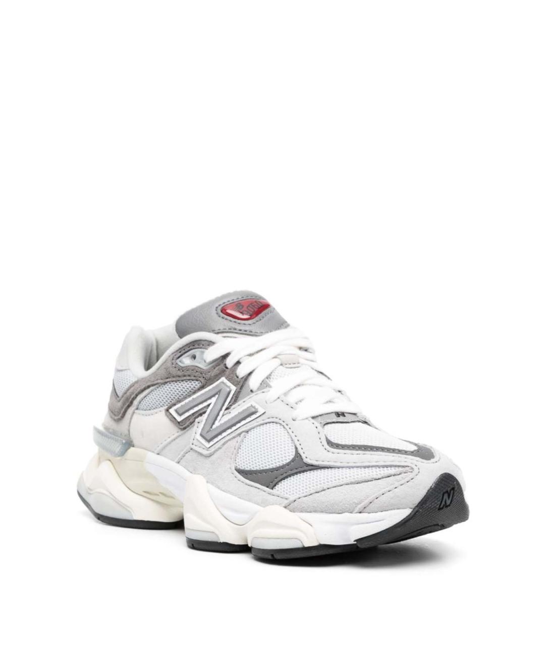 NEW BALANCE Серые кожаные низкие кроссовки / кеды, фото 3