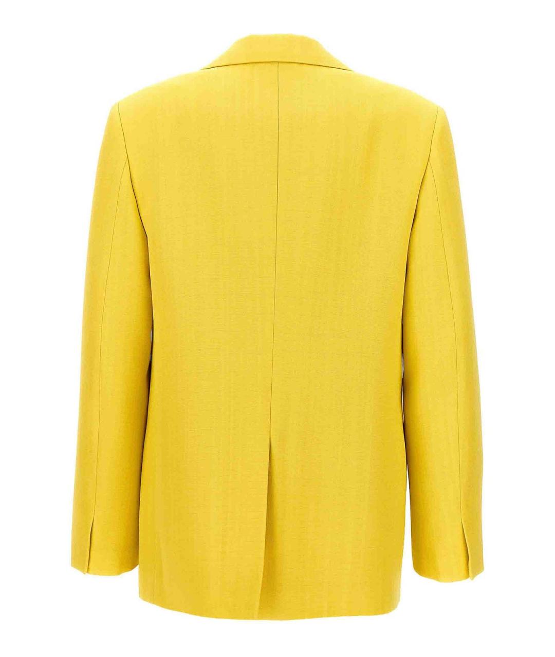 JIL SANDER Желтый вискозный жакет/пиджак, фото 2