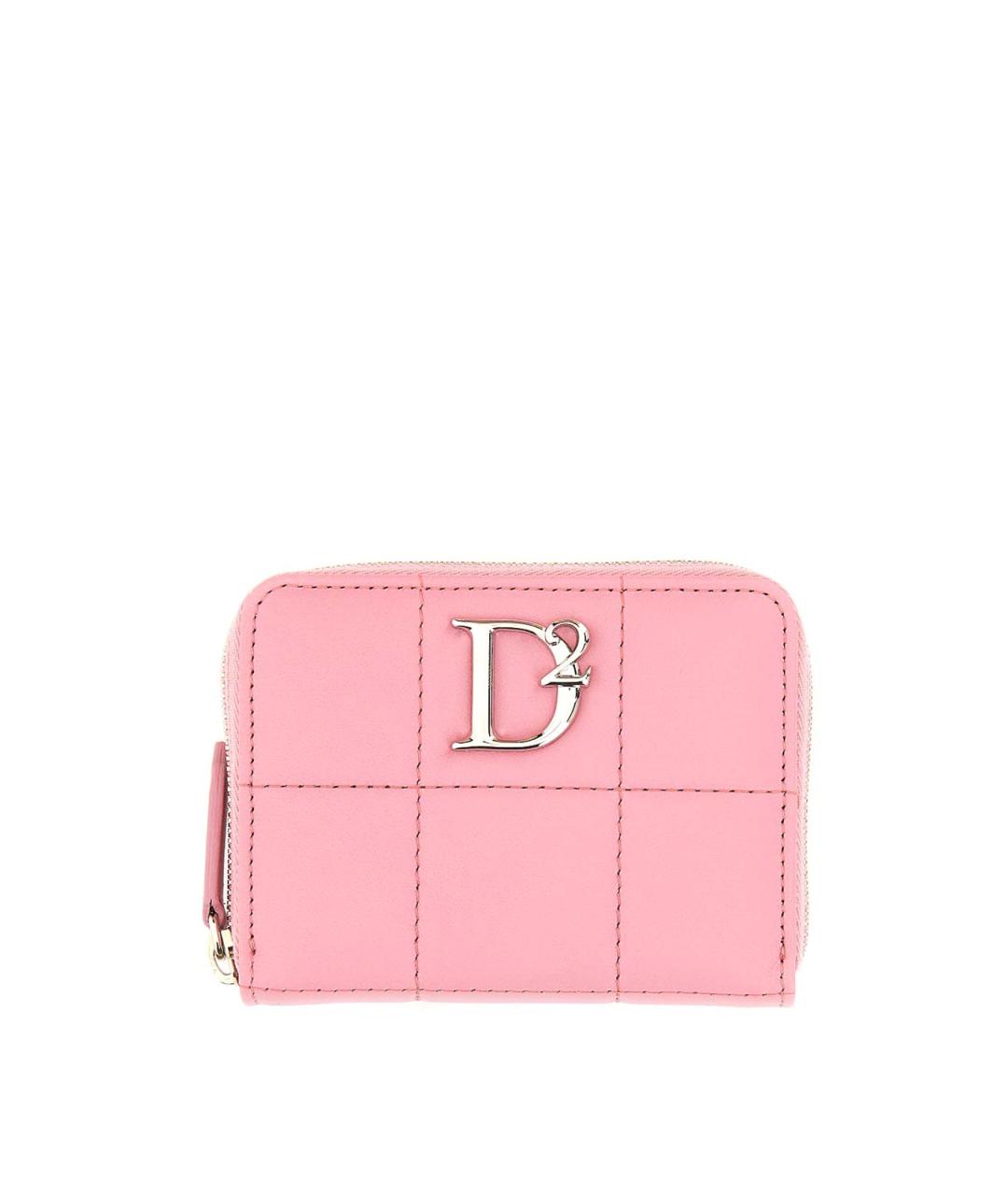 DSQUARED2 Розовый кожаный кошелек, фото 1