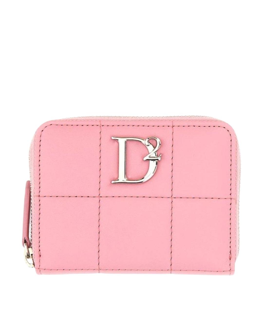 DSQUARED2 Розовый кожаный кошелек, фото 1