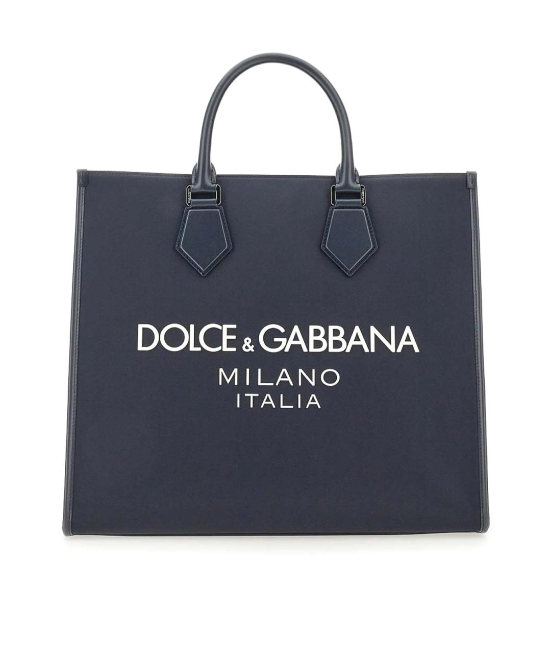 DOLCE&GABBANA Синяя сумка тоут, фото 1