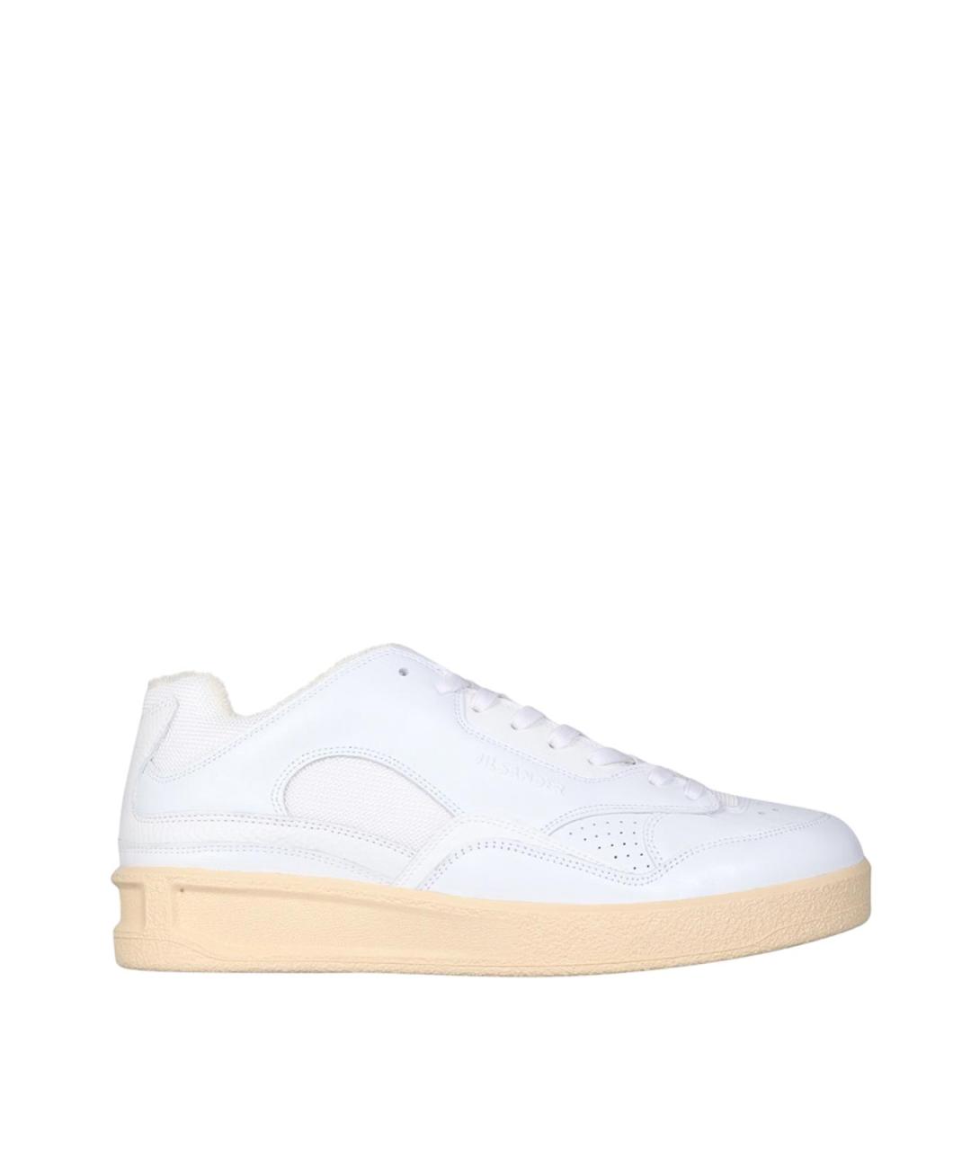 JIL SANDER Белые резиновые низкие кроссовки / кеды, фото 1