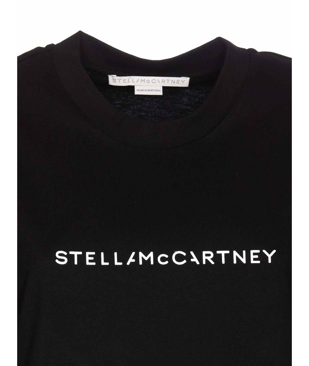 STELLA MCCARTNEY Черная хлопковая футболка, фото 4