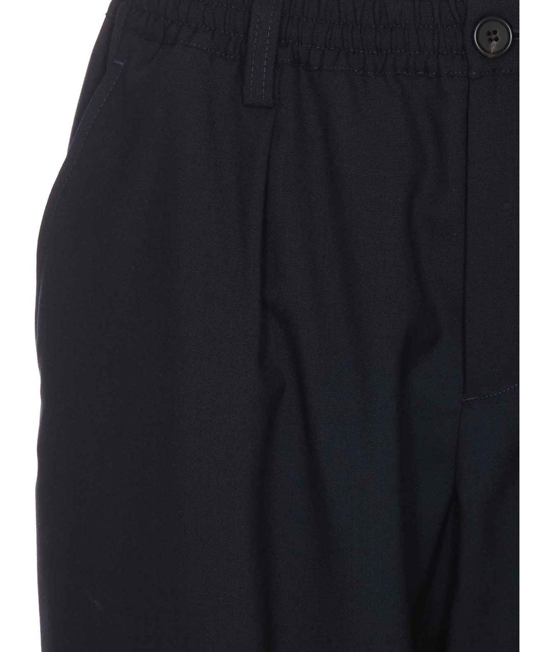 MARNI Синие хлопковые повседневные брюки, фото 4