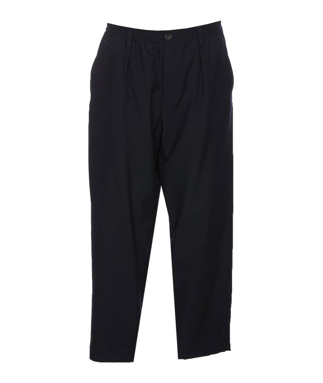 MARNI Синие хлопковые повседневные брюки, фото 1