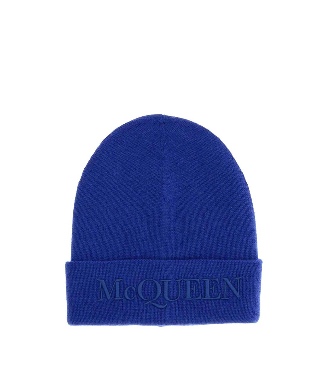 ALEXANDER MCQUEEN Синяя кашемировая кепка/бейсболка, фото 1