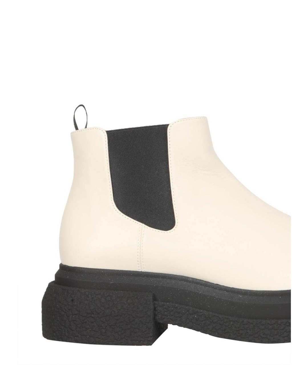 STUART WEITZMAN Бежевые кожаные сапоги, фото 4