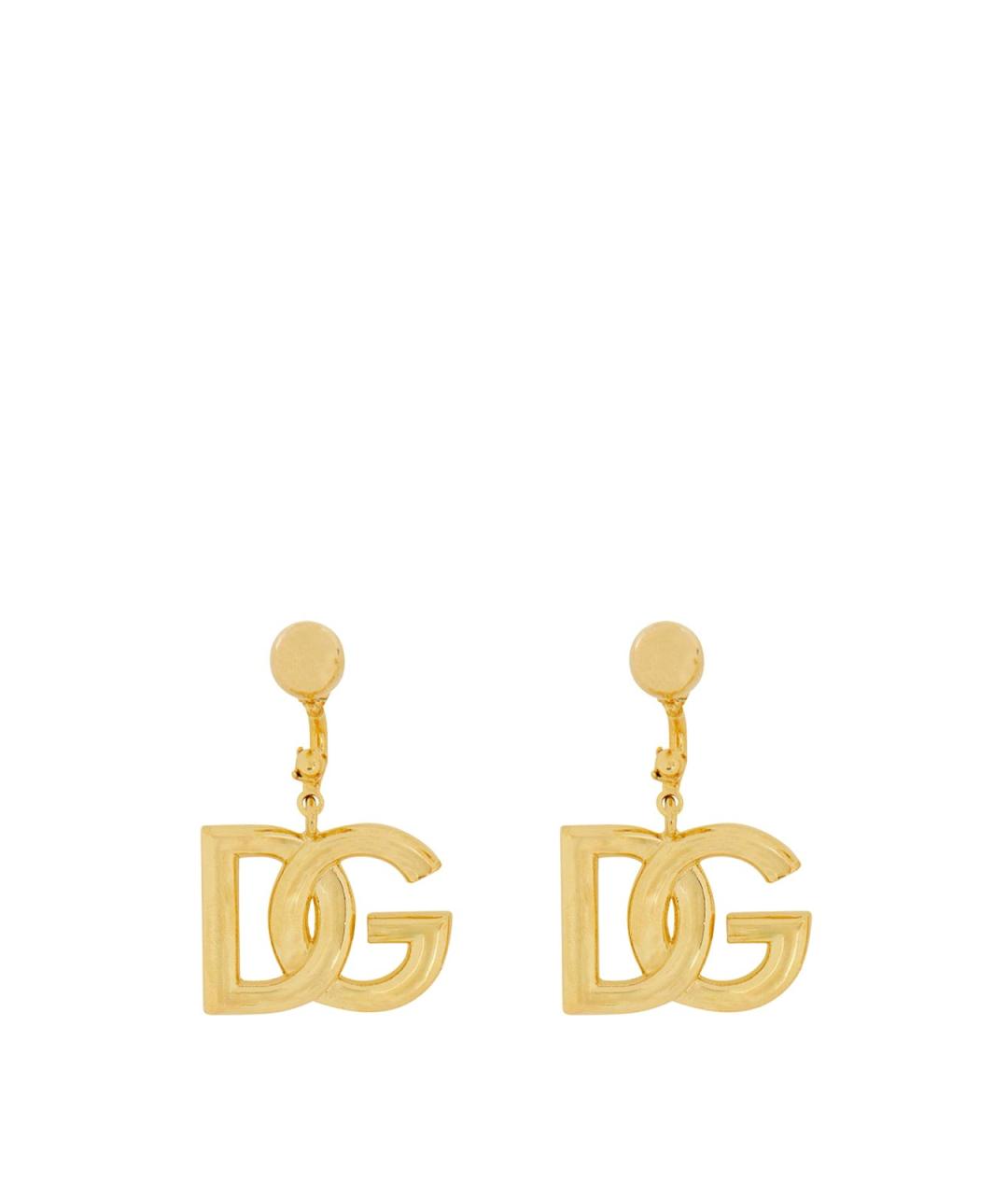 DOLCE&GABBANA Золотые металлические серьги, фото 1