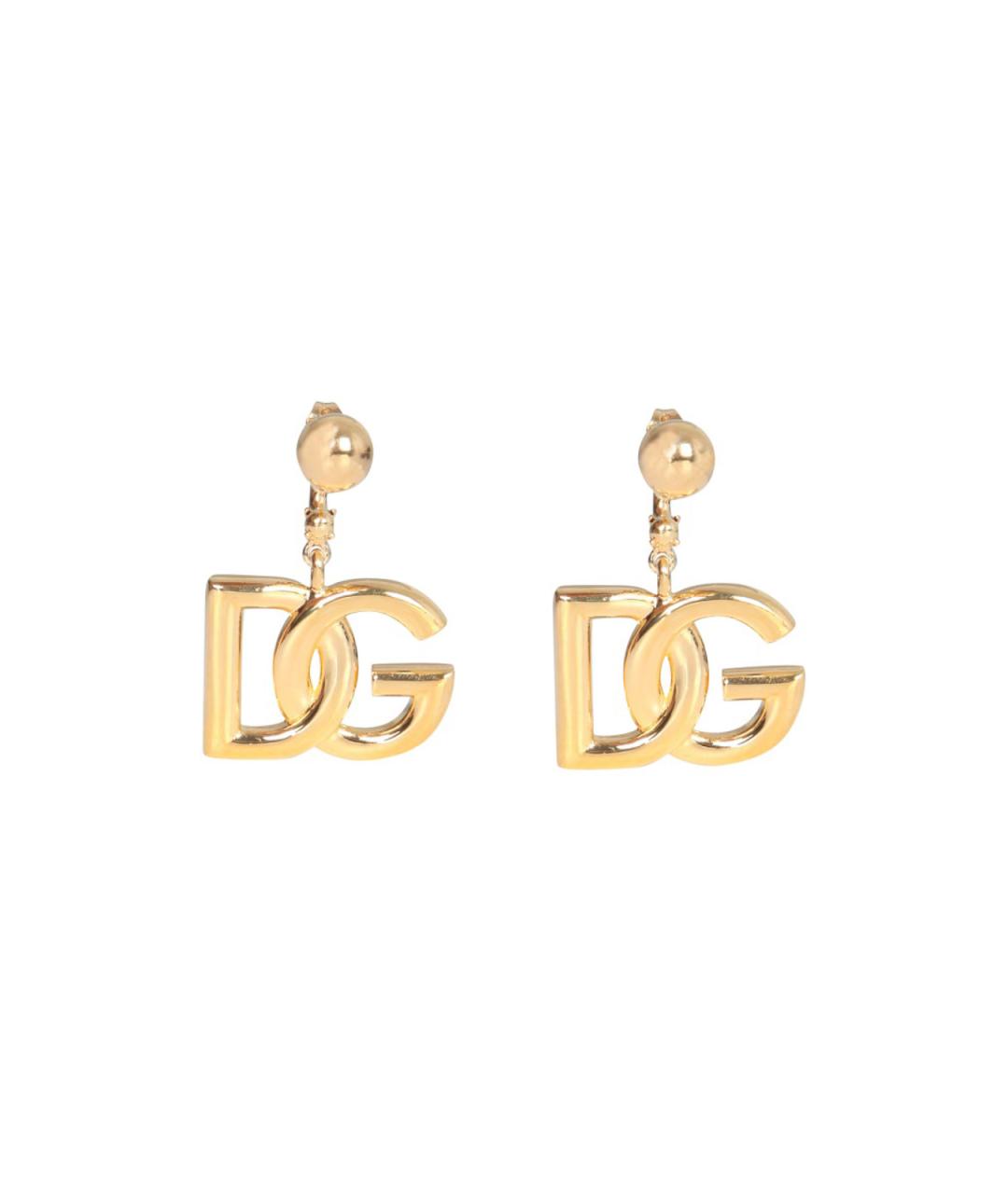 DOLCE&GABBANA Золотые металлические серьги, фото 2