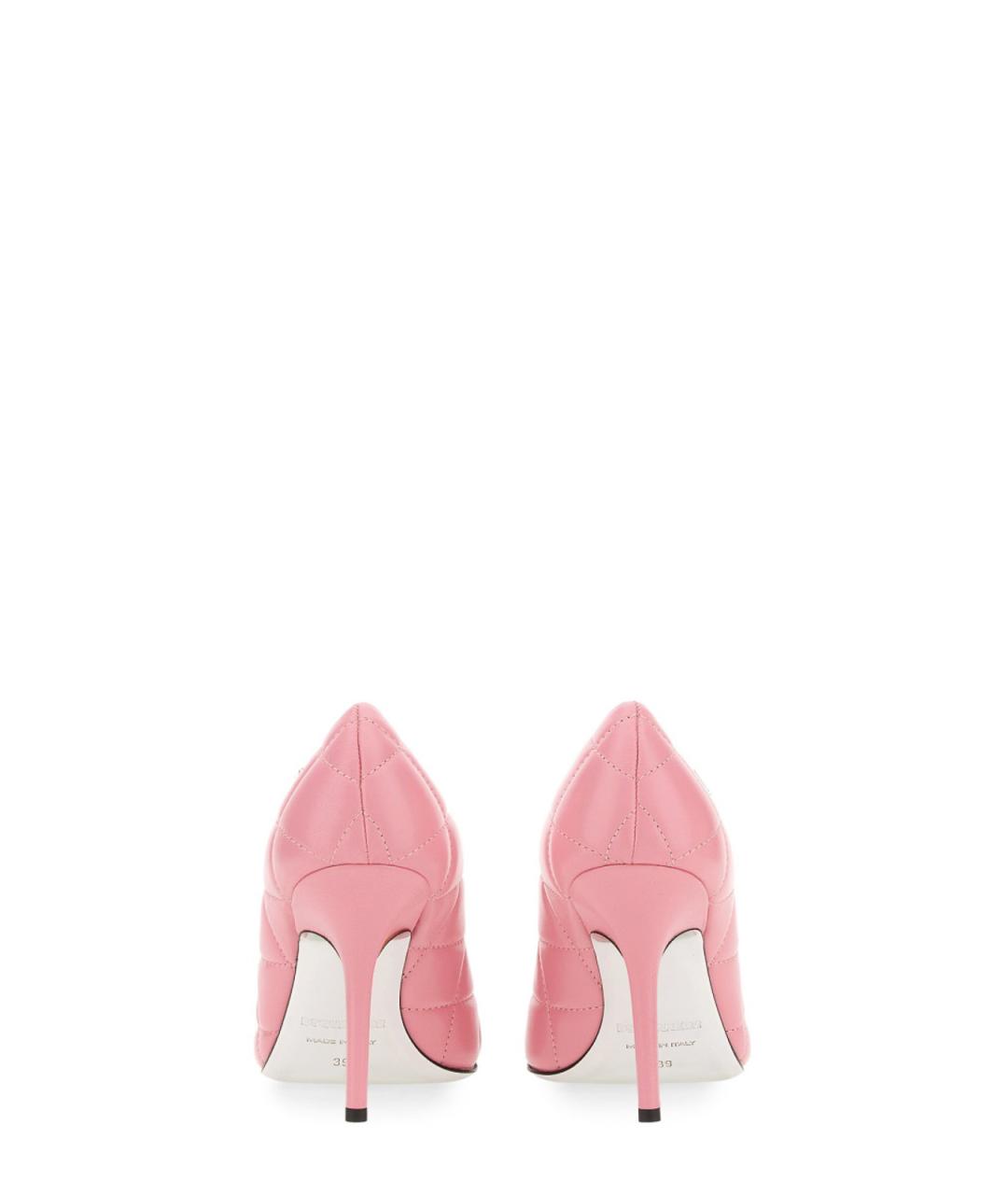 DSQUARED2 Розовые кожаные туфли, фото 4