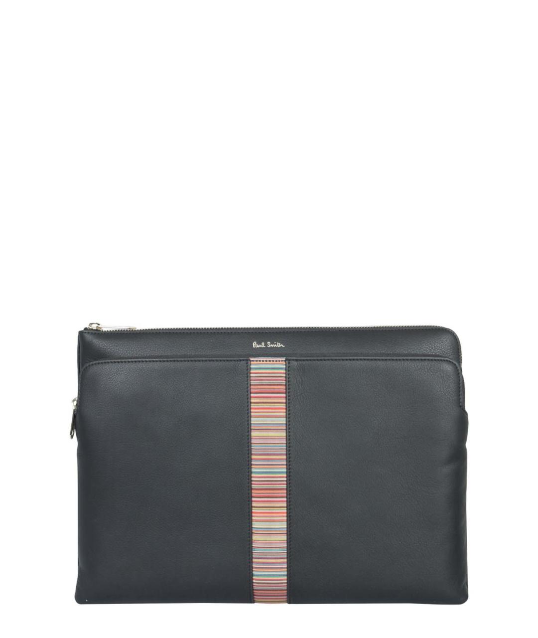 PAUL SMITH Черная кожаная сумка на плечо, фото 2