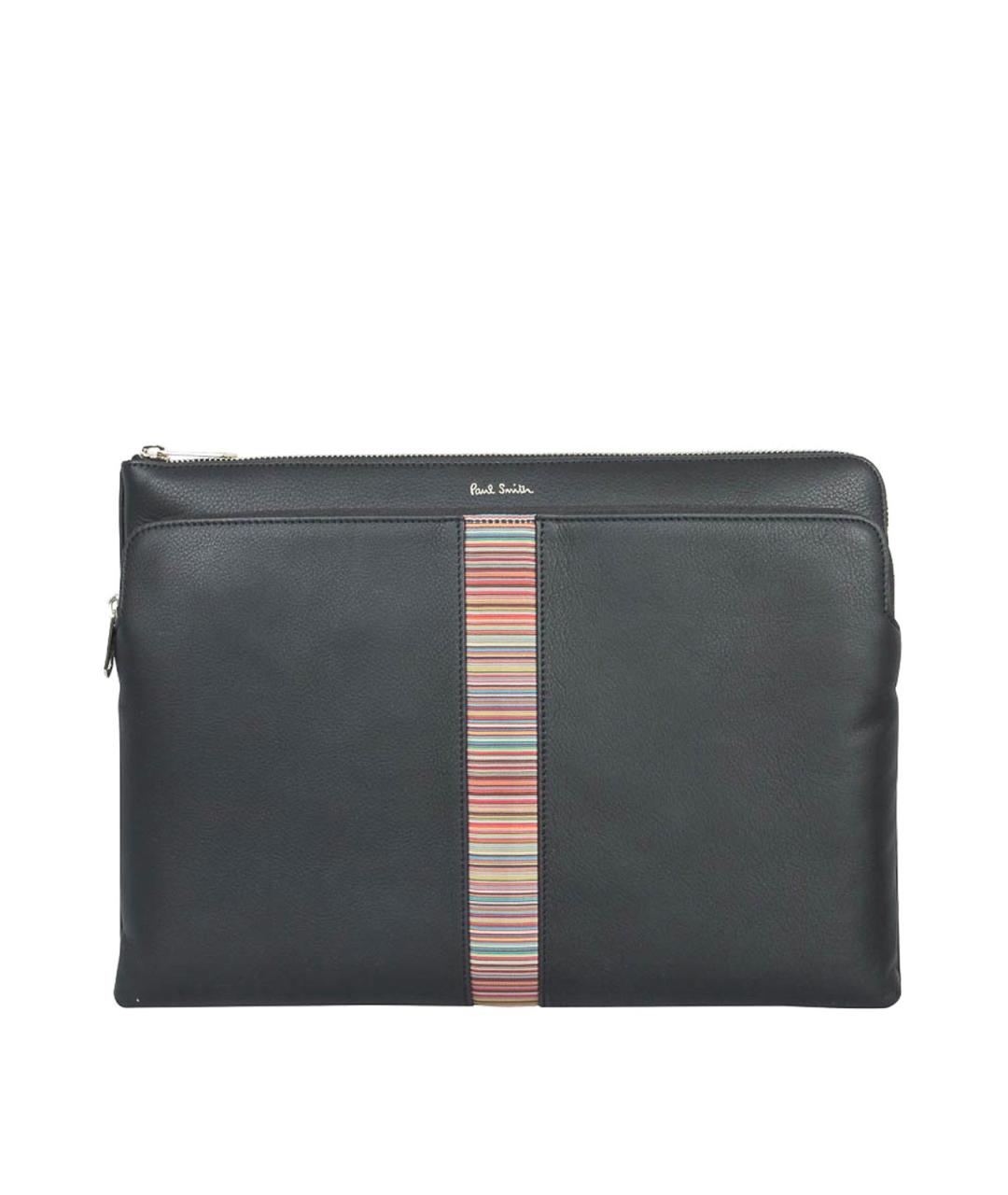 PAUL SMITH Черная кожаная сумка на плечо, фото 1