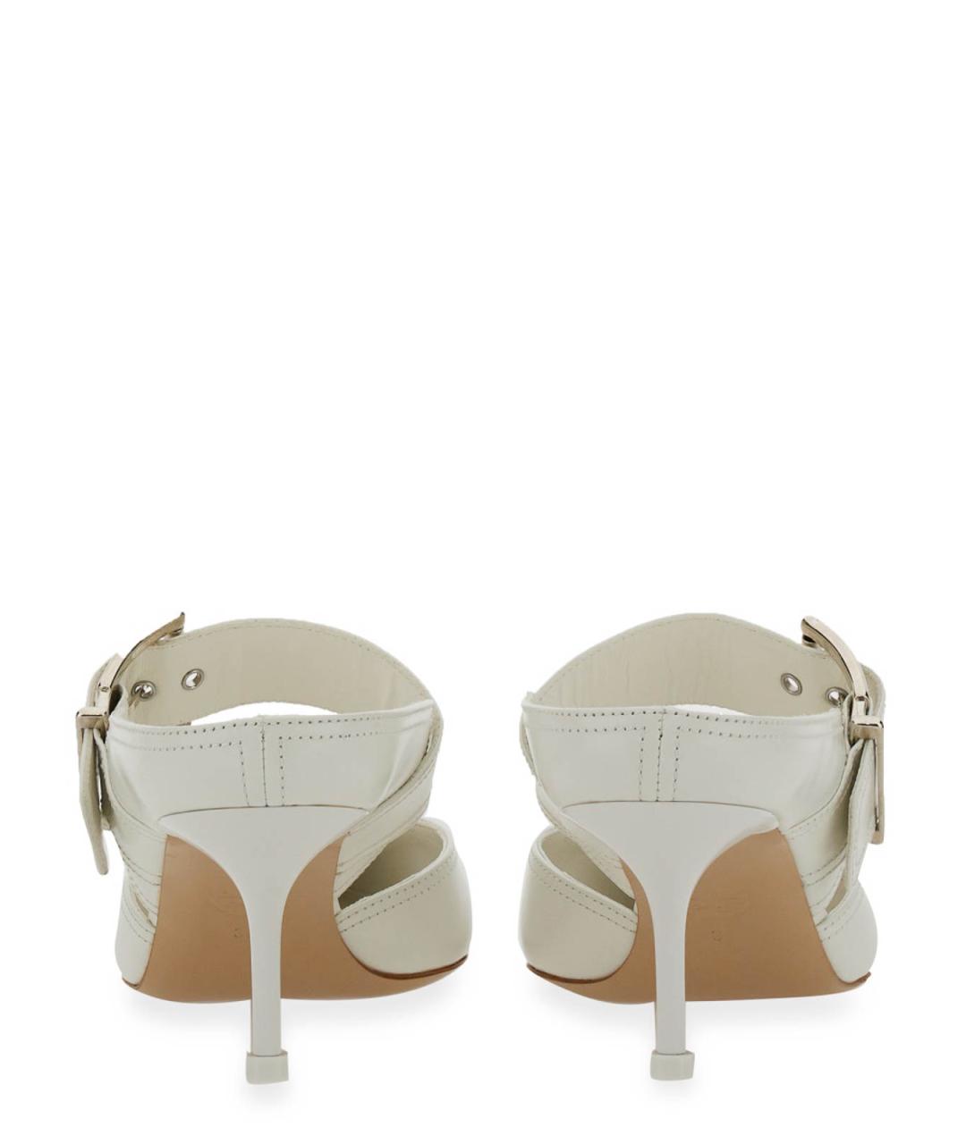 ALEXANDER MCQUEEN Белые кожаные сандалии, фото 3