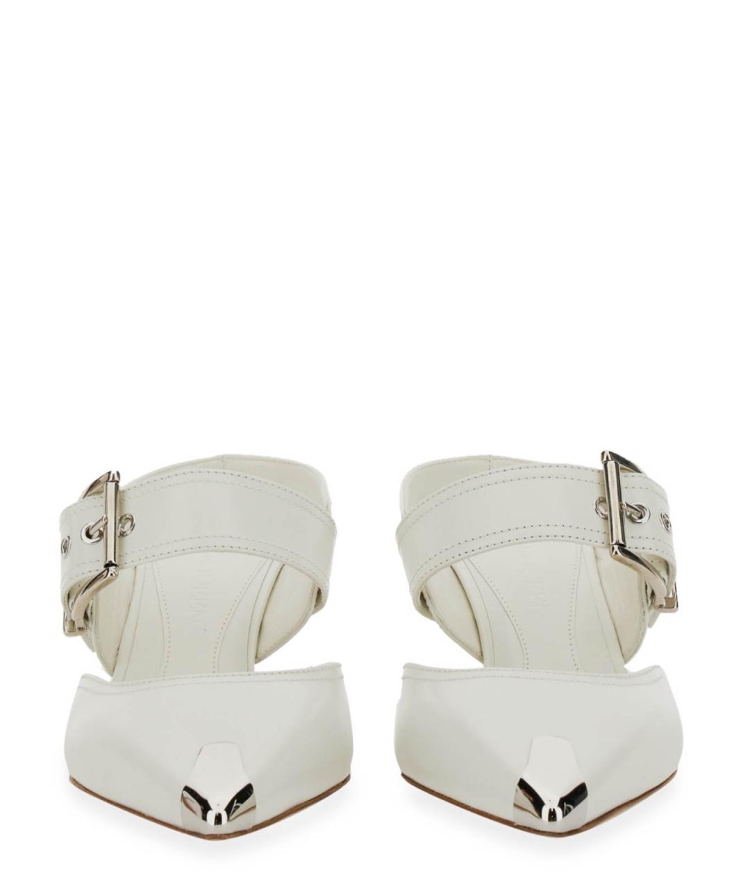 ALEXANDER MCQUEEN Белые кожаные сандалии, фото 2