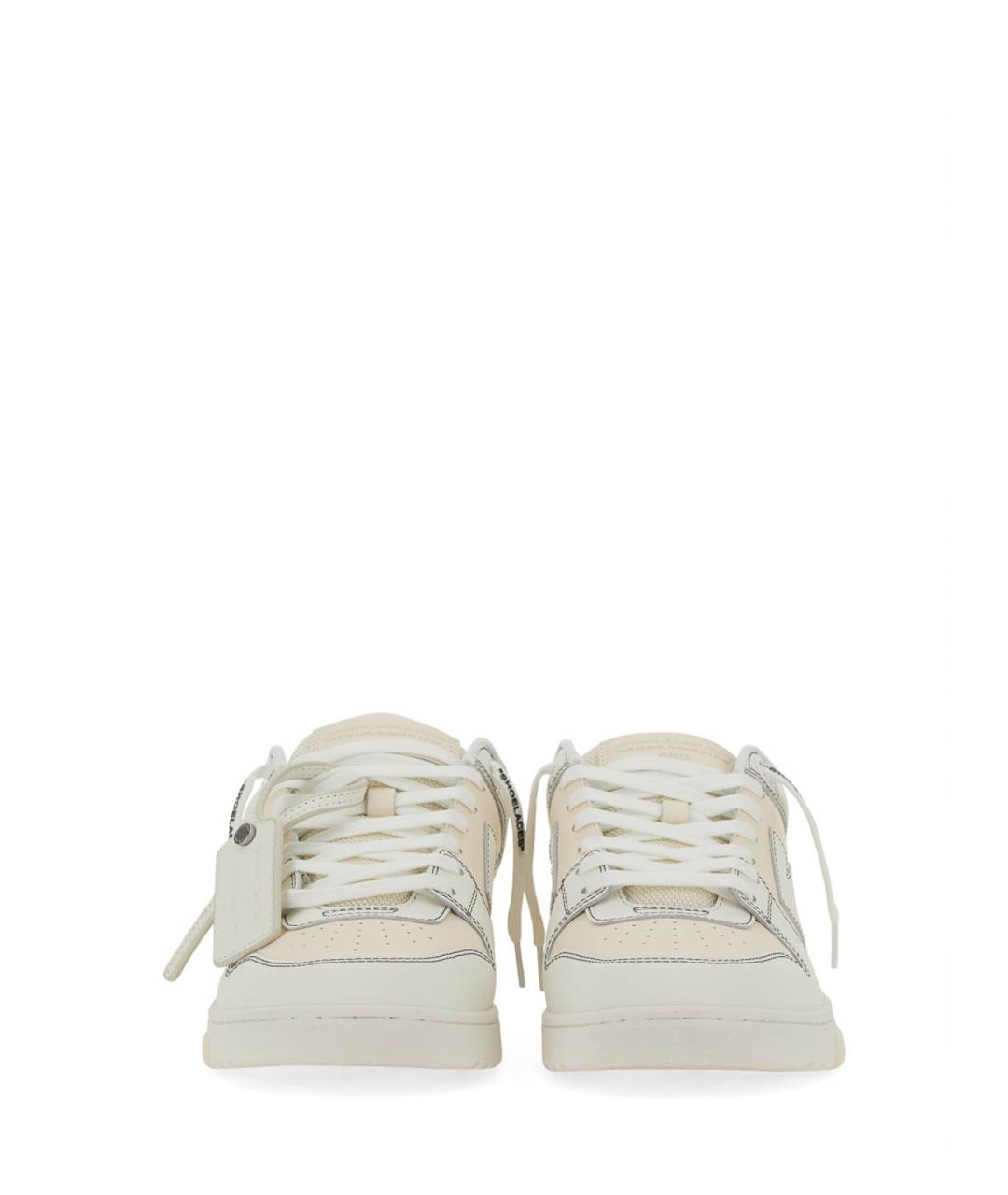 OFF-WHITE Белые кожаные низкие кроссовки / кеды, фото 4