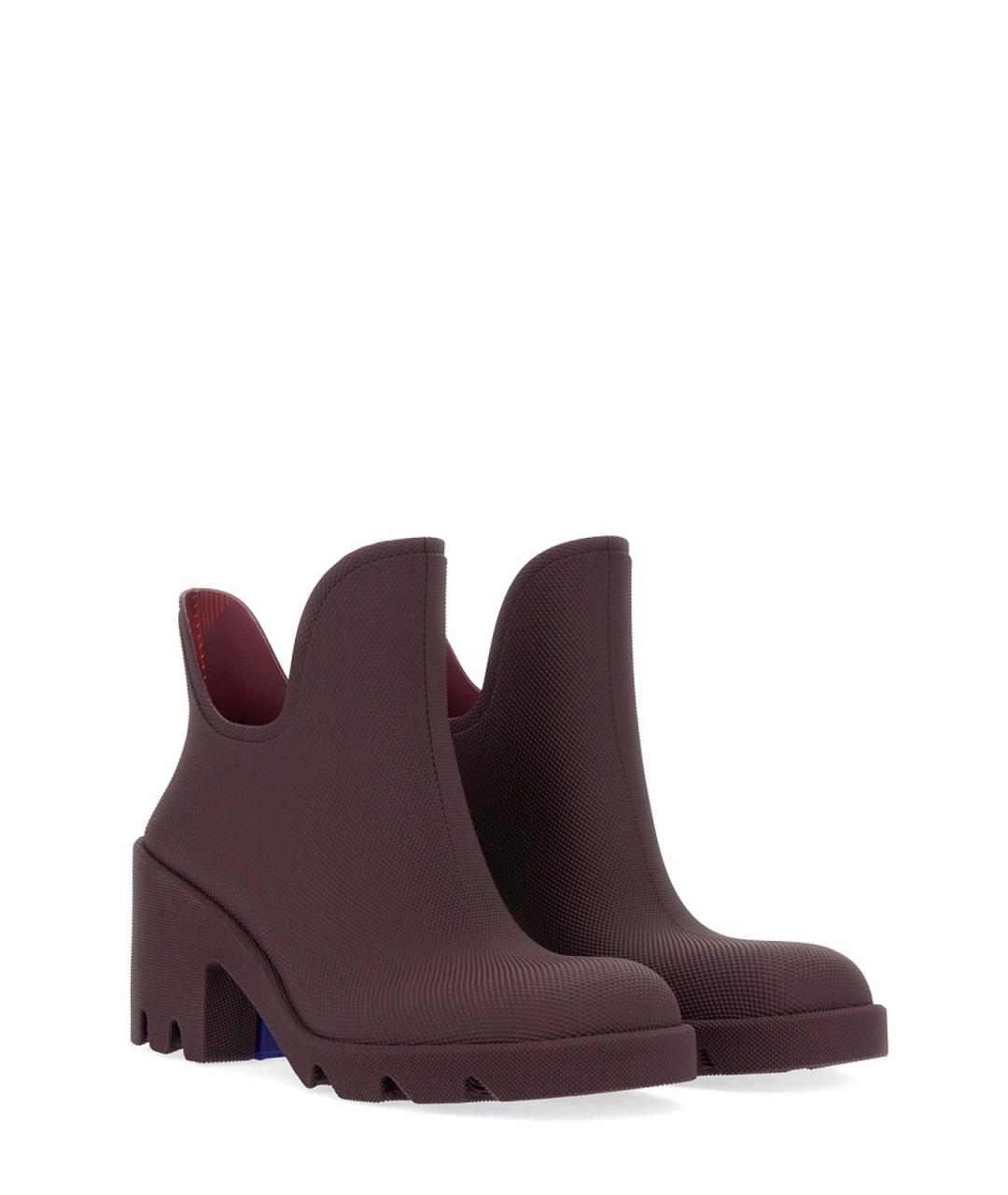 BURBERRY Бордовые резиновые сапоги, фото 2