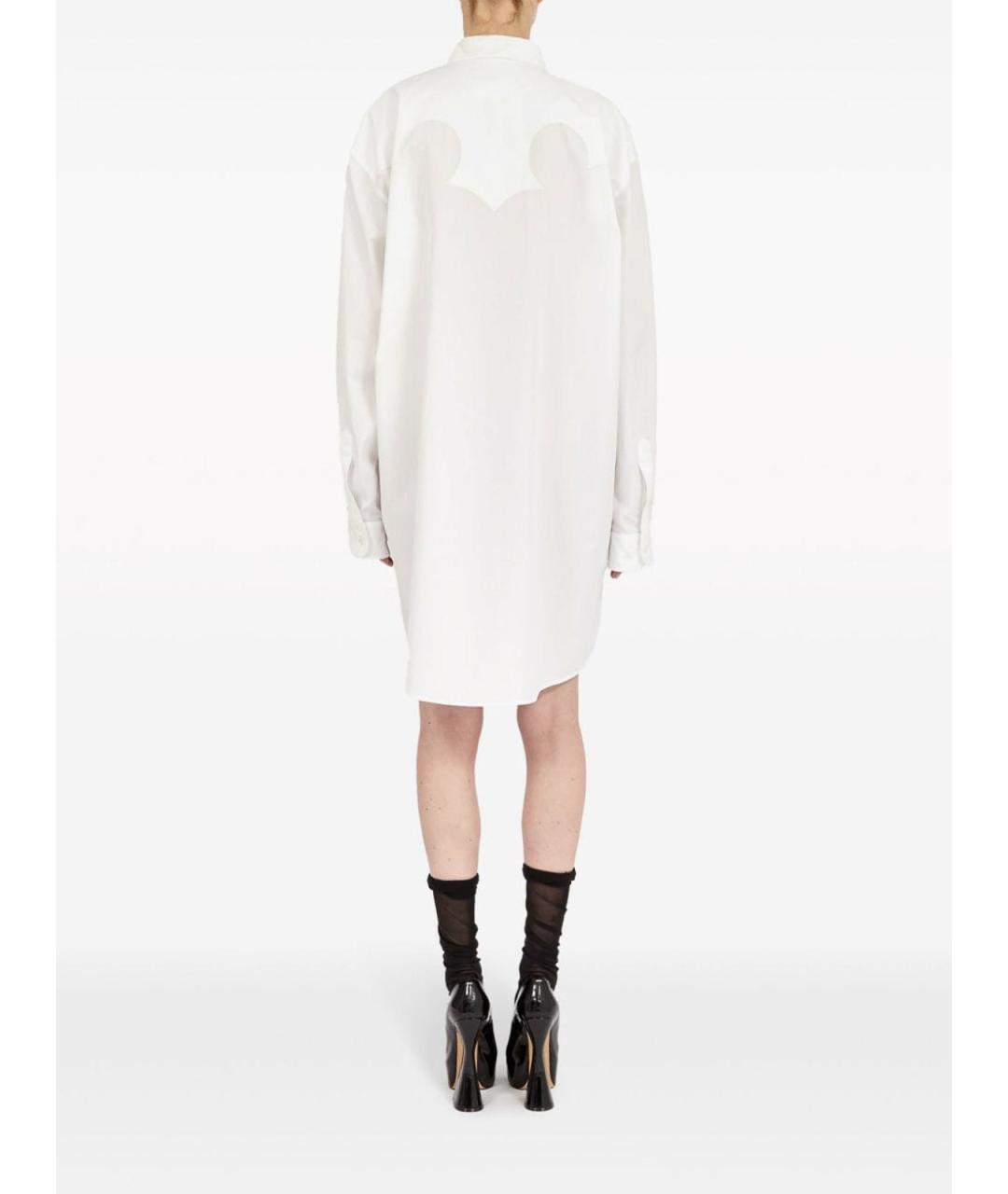 MAISON MARGIELA Белое хлопковое повседневное платье, фото 3