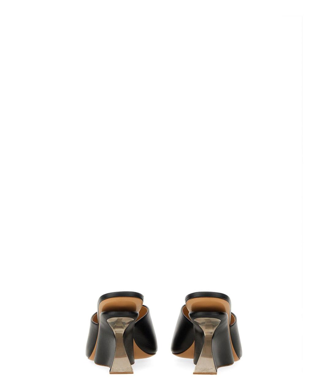OFF-WHITE Черные кожаные мюли, фото 6