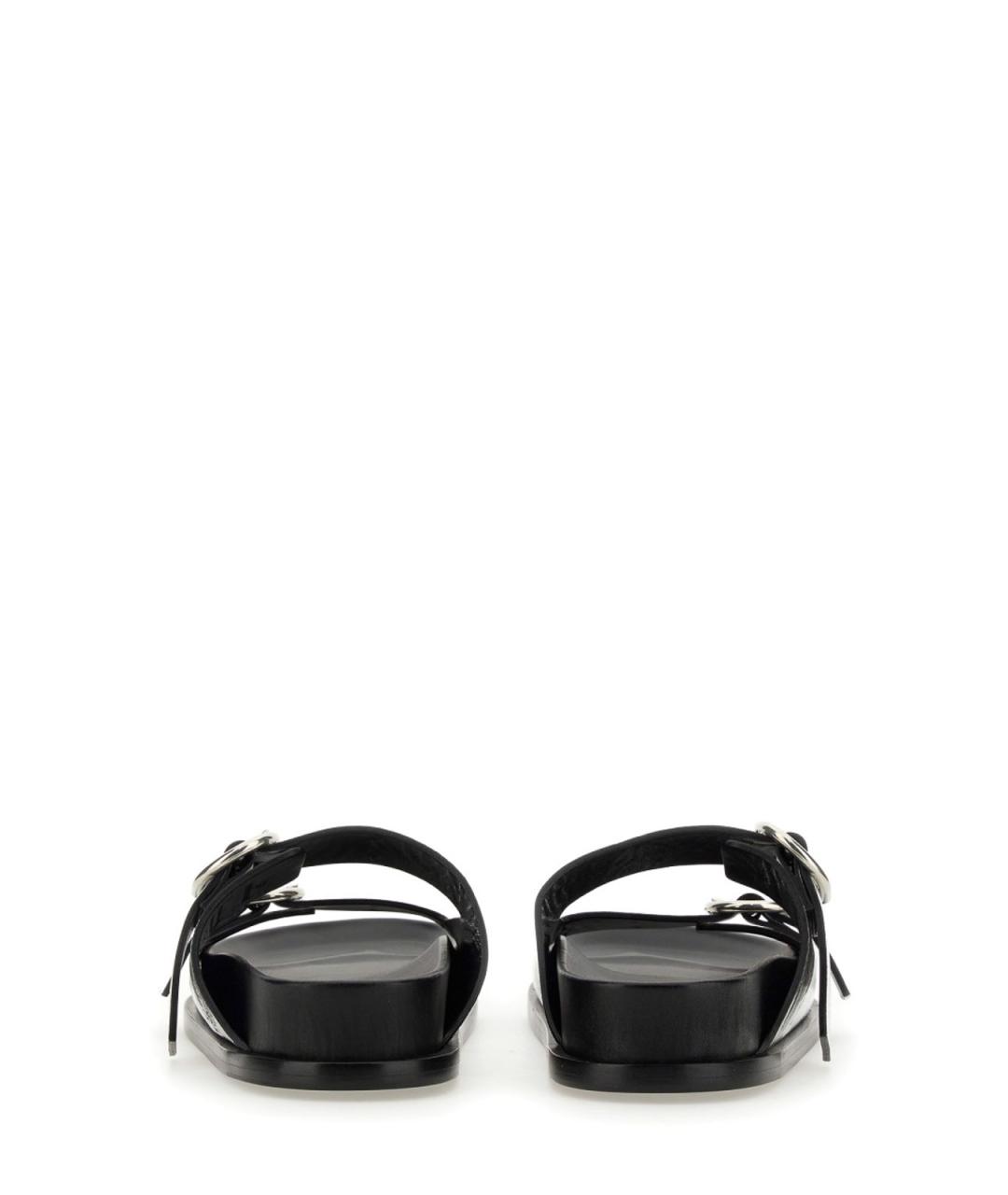 JIL SANDER Серебряные кожаные сандалии, фото 4