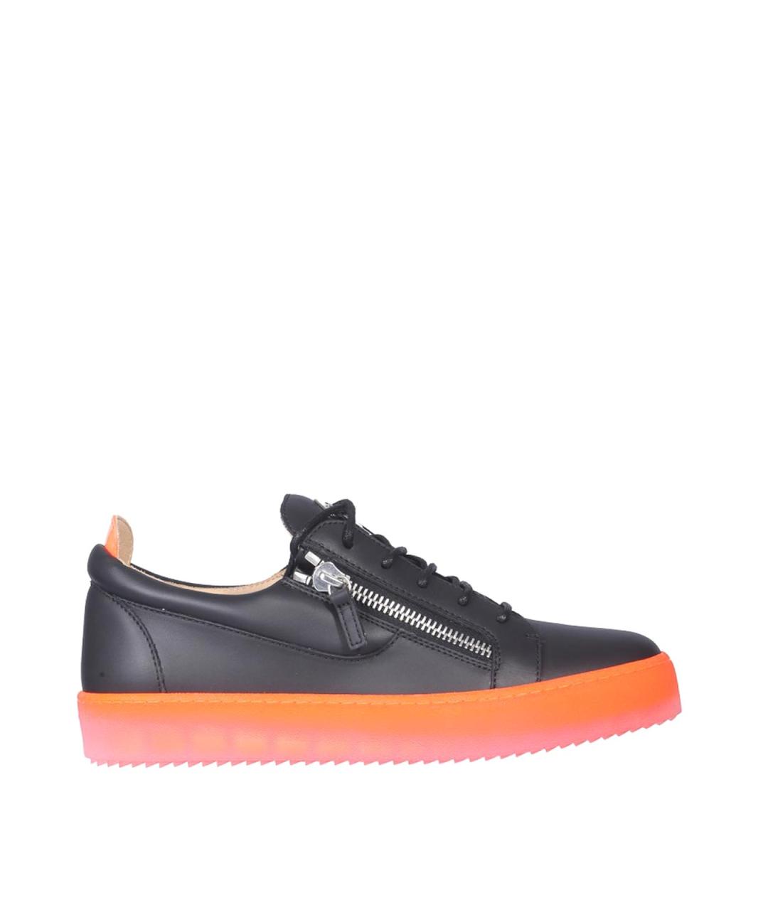 GIUSEPPE ZANOTTI DESIGN Черные резиновые низкие кроссовки / кеды, фото 1