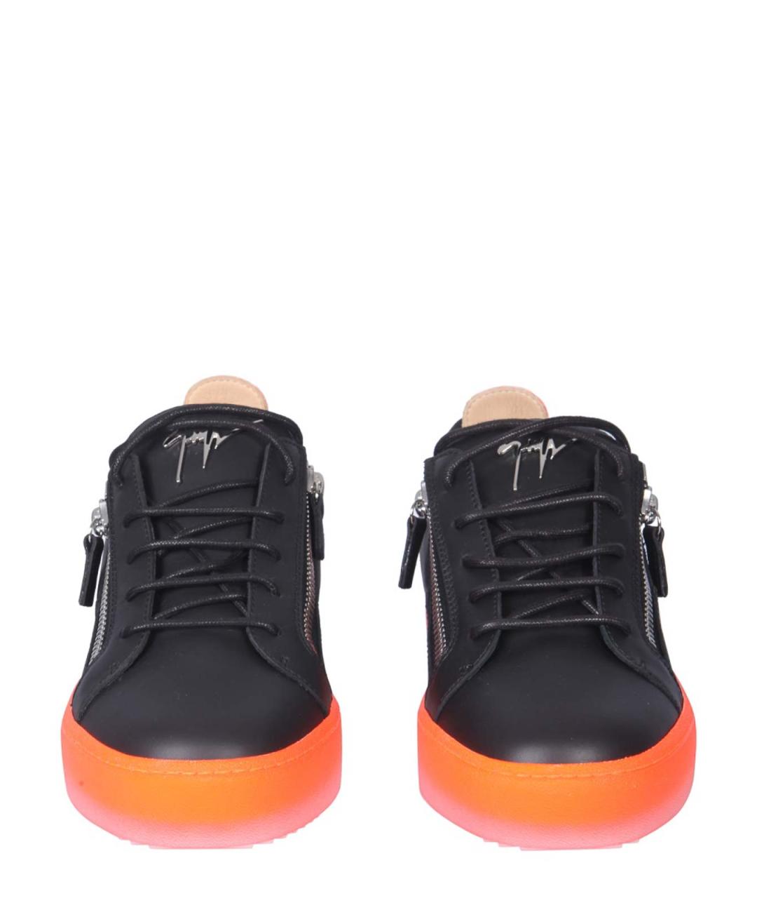 GIUSEPPE ZANOTTI DESIGN Черные резиновые низкие кроссовки / кеды, фото 2