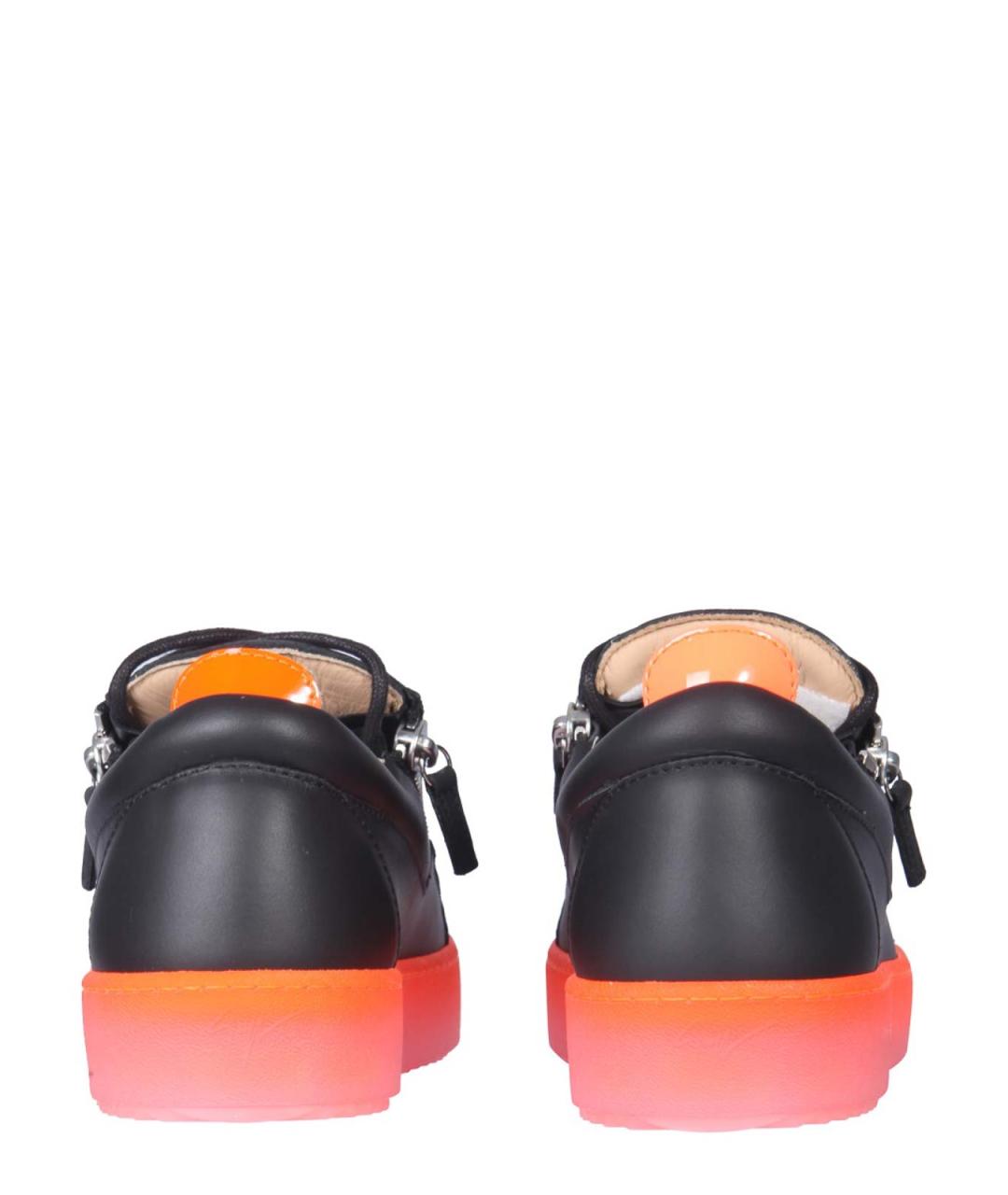 GIUSEPPE ZANOTTI DESIGN Черные резиновые низкие кроссовки / кеды, фото 3